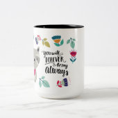 Funny Raccoon Valentijnsdag Gift Tweekleurige Koffiemok (Center)