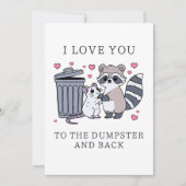 Funny Raccoon Valentines Day Feestdagenkaart (Voorkant)