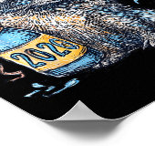 Funny Raccoon With Champagne Disco Ball New Years  Poster (Hoek)