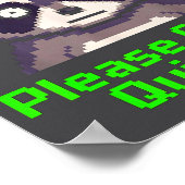 Funny Raccoon Xel Art Please Chew Quieter Gamer He Poster (Hoek)