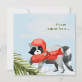 Funny Raccoons kerstfeest Kaart (Voorkant)