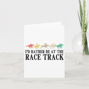 Funny Race Track Horse Racing Gift Mannen Women Co Kaart