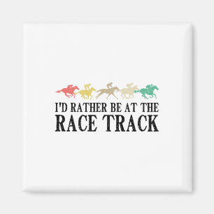 Funny Race Track Horse Racing Gift Mannen Women Co Magneet