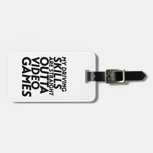 Funny Racing Car Video Games for Nerd Geek Gamer Bagagelabel (Voorkant horizontaal)