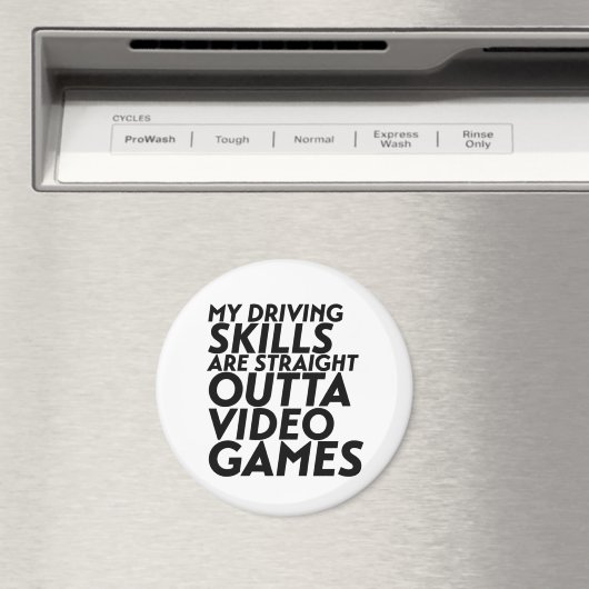 Funny Racing Car Video Games for Nerd Geek Gamer Magneet (Insitu (Vaatwasser))