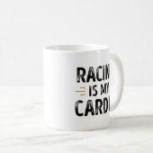 Funny Racing is mijn Cardio - car Gift Koffiemok (Voorkant rechts)