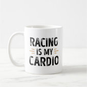 Funny Racing is mijn Cardio - car Gift Koffiemok (Links)