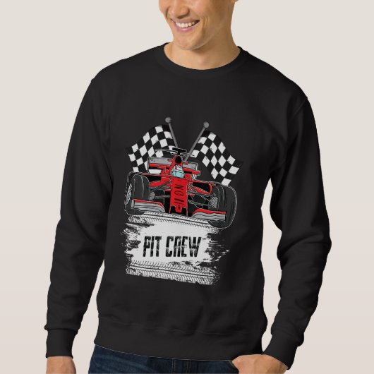Funny Racing Party Pit Crew Car Racing Gecontrolee Trui (Voorkant)