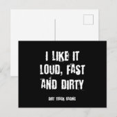 Funny Racing Quote Quote Fast en Dirty Dirt Track Briefkaart (Voorkant / Achterkant)