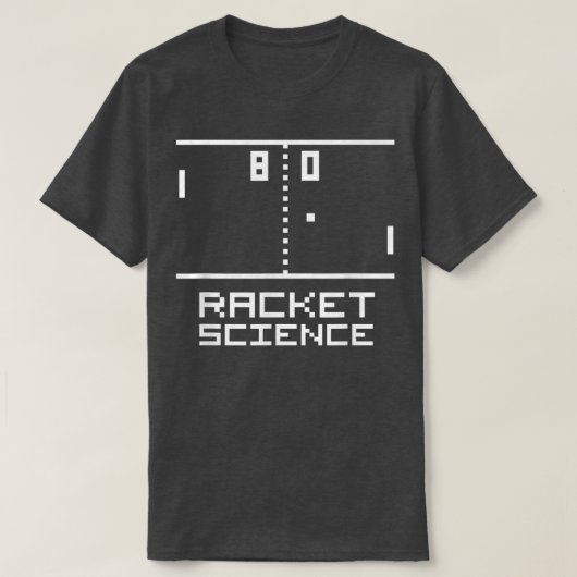 Funny RACKET SCIENCE Ping Pong 80s Video Game Arc T-shirt (Design voorkant)