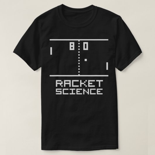 Funny RACKET SCIENCE Ping Pong  80s Video Game Arc T-shirt (Design voorkant)