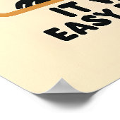 Funny Racoon Easy Peasy Poster (Hoek)