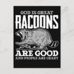 Funny Racoon Humor Trash Panda Briefkaart<br><div class="desc">Funny Racoon Humor Trash Panda.</div>