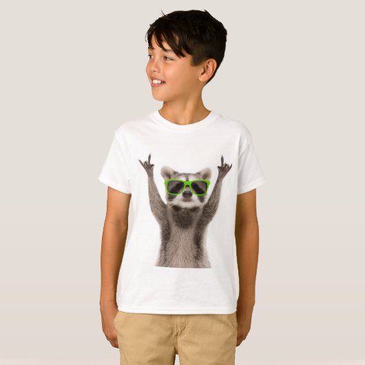 Funny racoon t-shirt (Voorkant volledig)
