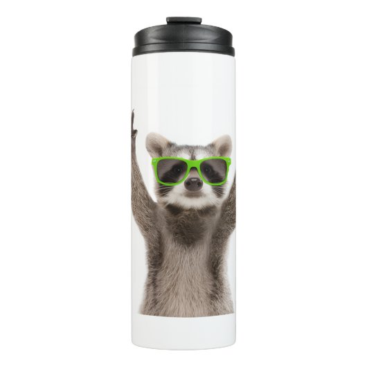 Funny racoon thermosbeker (Voorkant)