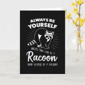Funny Racoon Trash panda Raccoon Gift Kaart (Gele Bloem)