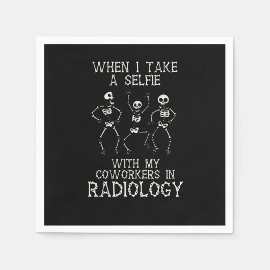 Funny Rad Tech Gifts Selfie in Radiology Radio Tec Servet (Voorkant)