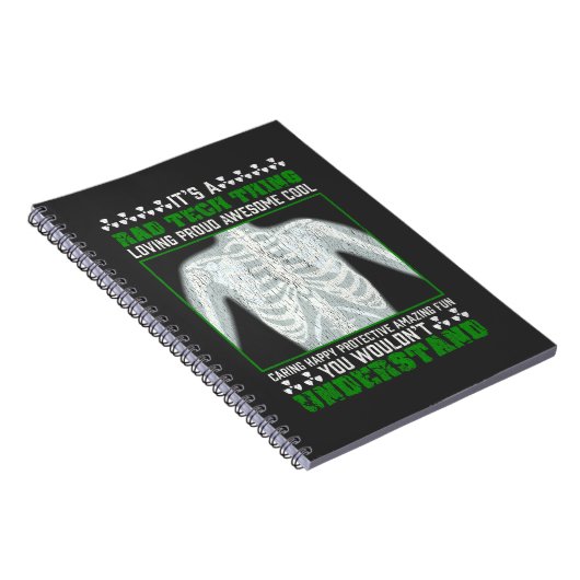 Funny Rad Tech Joke X-ray Radiologic Humor Notitieboek (Rechterzijde)