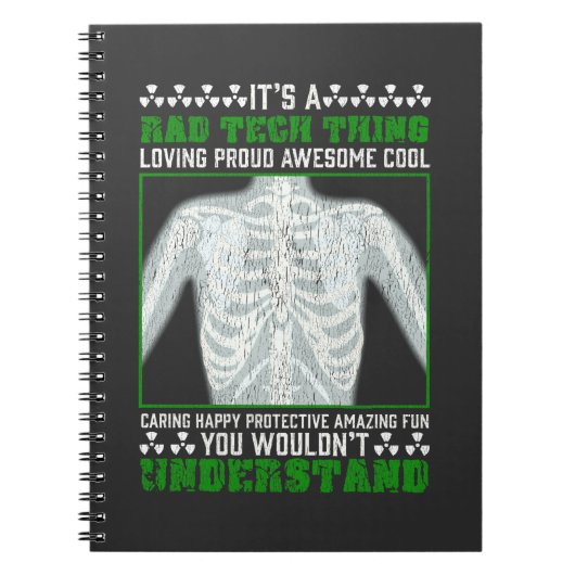 Funny Rad Tech Joke X-ray Radiologic Humor Notitieboek (Voorkant)