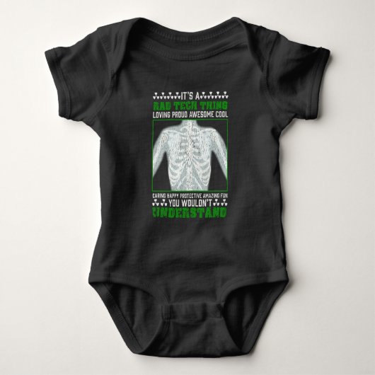 Funny Rad Tech Joke X-ray Radiologic Humor Romper (Voorkant)
