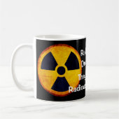 Funny "Rad Techs sterven niet" Radioactive Koffiemok (Links)
