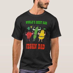 Funny RAD VEGAN DAD Vegetables Flexibele spieren T-shirt