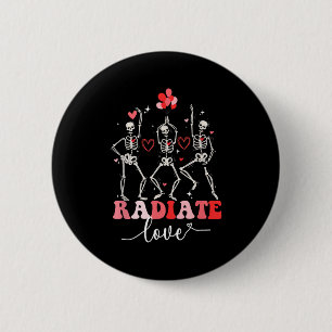 Funny Radiate Love Valentijn X-ray Tech Radiologie Ronde Button 5,7 Cm