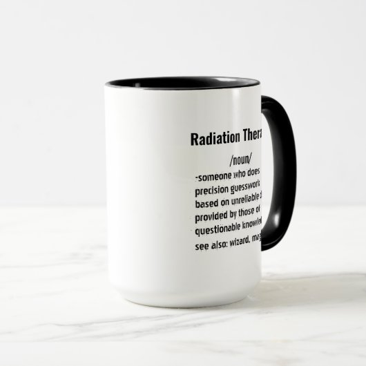 Funny Radiation Therapist Definition gifts  Mok (Voorkant rechts)
