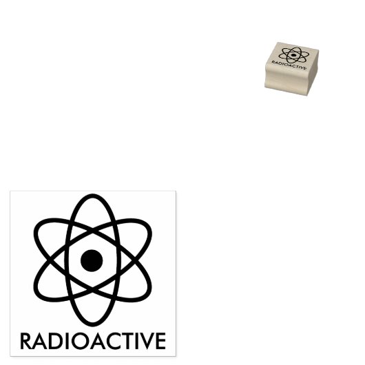 Funny Radioactive Novelty Rubberstempel (Gestempeld)