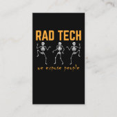 Funny Radiologist Skeletons Xray Radiology Visitekaartje (Voorkant)