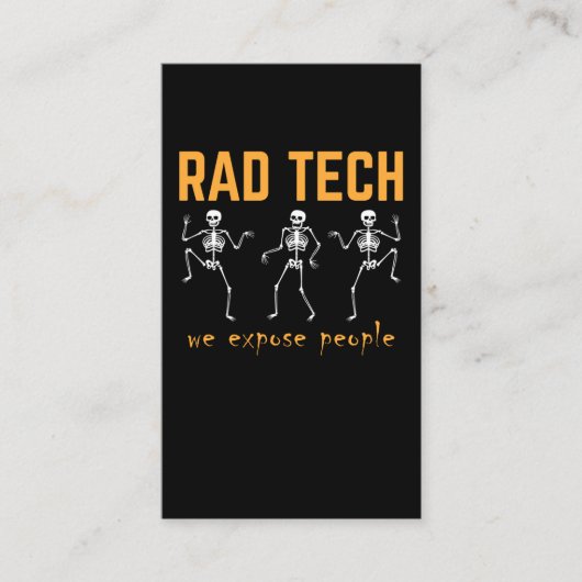 Funny Radiologist Skeletons Xray Radiology Visitekaartje (Voorkant)