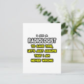 Funny Radiologist T-Shirts en Gifts Briefkaart (Staand voorkant)