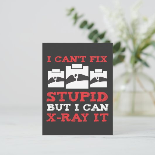 Funny Radiology Xray Botten Rad Tech Radiologist Briefkaart (Staand voorkant)