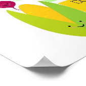 Funny Radish and Corn Vegetable Humor Poster (Hoek)