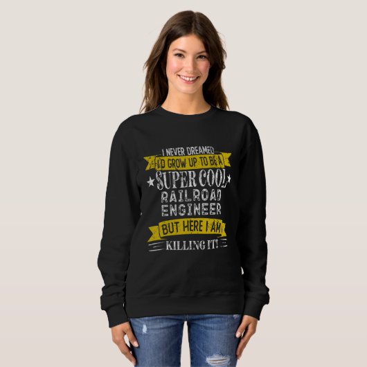 Funny Railroad Engineer Shirts Job Title Professio (Voorkant volledig)
