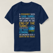 Funny Railroad Train Engineer Gift 3 Idiots on the T-shirt (Design voorkant)