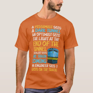 Funny Railroad Train Engineer Gift 3 Idiots on the T-shirt