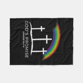 Funny Rainbow Christ Cross - Christian Quote God's Fleece Deken (Voorkant (Horizontaal))