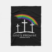 Funny Rainbow Christ Cross - Christian Quote God's Fleece Deken (Voorkant)