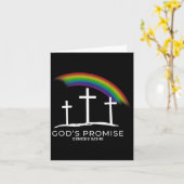 Funny Rainbow Christ Cross - Christian Quote God's Kaart (Gele Bloem)