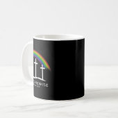 Funny Rainbow Christ Cross - Christian Quote God's Koffiemok (Voorkant links)