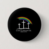 Funny Rainbow Christ Cross - Christian Quote God's Ronde Button 5,7 Cm (Voorkant)