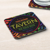 Funny Rainbow Couple Personalized Tavern Onderzetter (Linkerzijde)
