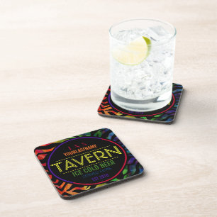 Funny Rainbow Couple Personalized Tavern Onderzetter