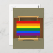 Funny Rainbow Flag LGBT komt uit de kast Briefkaart (Voorkant / Achterkant)