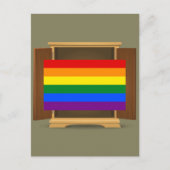 Funny Rainbow Flag LGBT komt uit de kast Briefkaart (Voorkant)