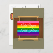 Funny Rainbow Flag LGBT komt uit de kast Briefkaart (Voorkant / Achterkant)