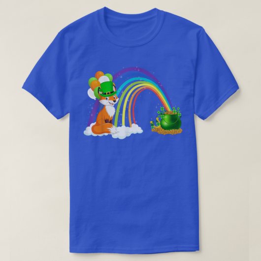 Funny Rainbow Irish Leprechaun Fox St T-shirt (Design voorkant)