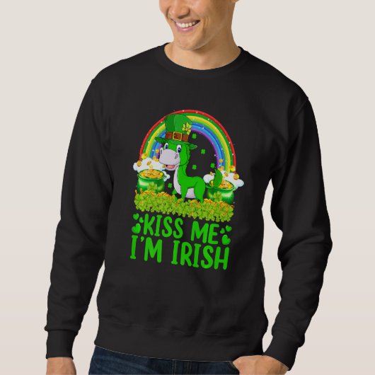 Funny Rainbow Kiss Ik ben Irish Mule St Patrick's Trui (Voorkant)
