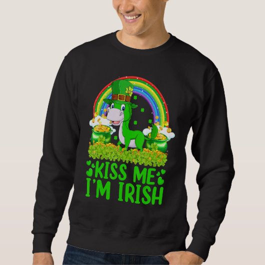 Funny Rainbow Kiss Ik ben Irish Mule St Patrick's Trui (Voorkant)